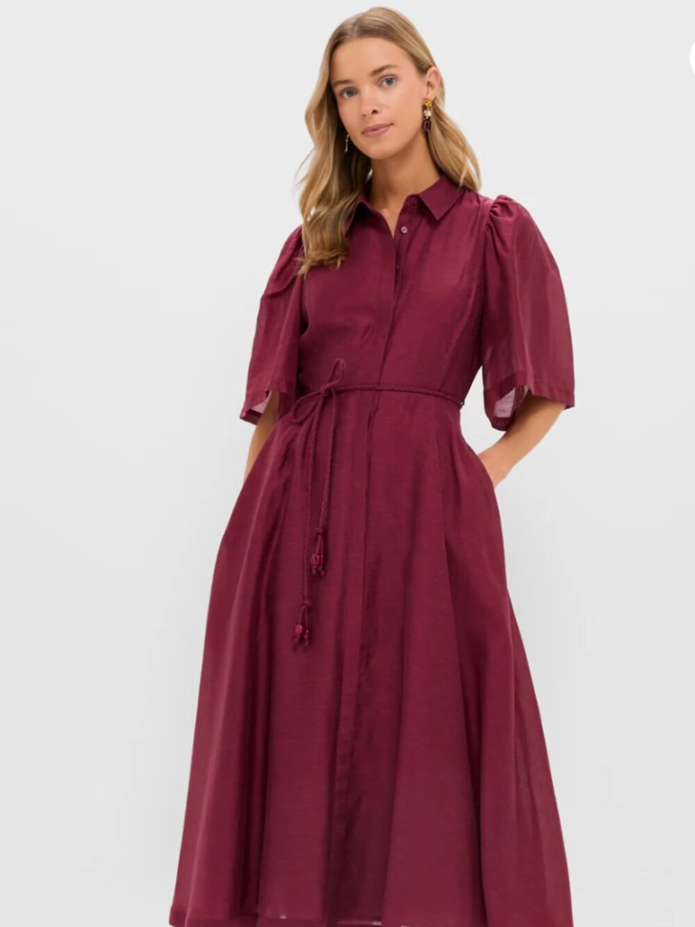 Tuckernuck Hyacinth House Cindy Oxblood Midi Dress - Picture 2 of 4